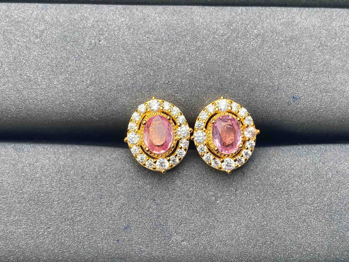 A5825 Pink Sapphire Earrings