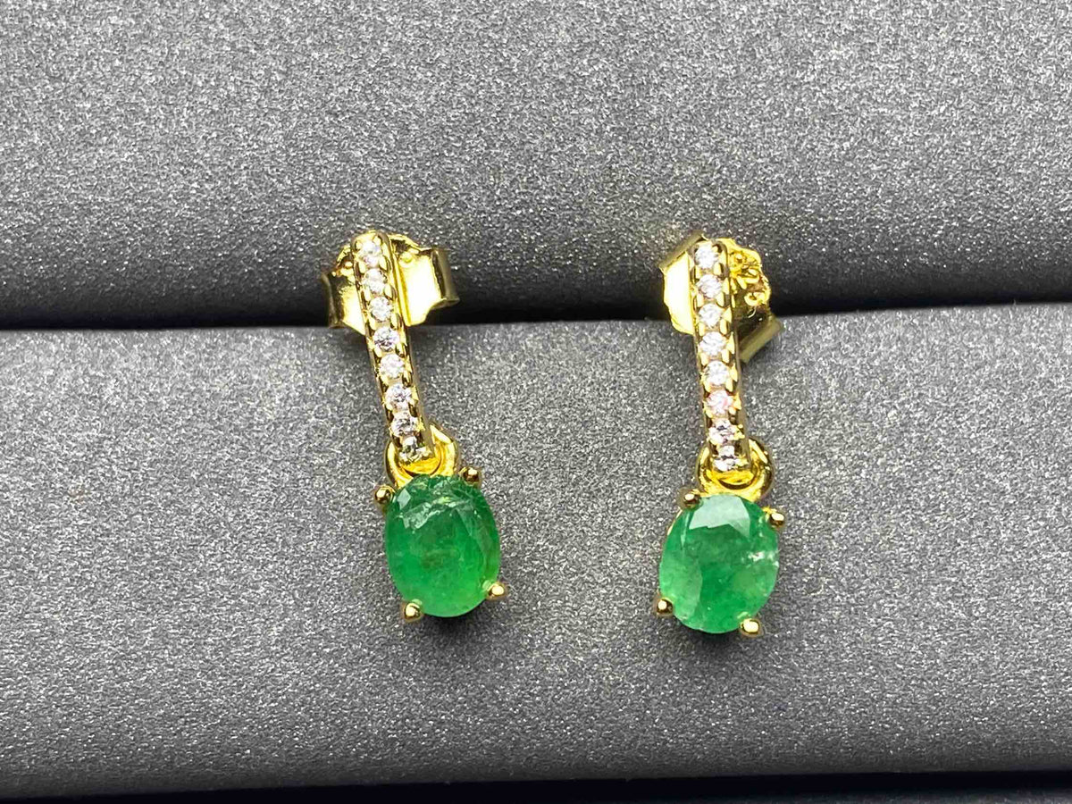 A58 Emerald Earrings