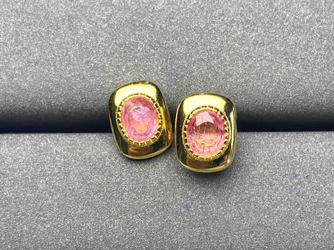 A590 Pink Sapphire Earrings