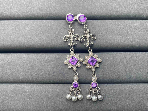 A6002 Amethyst Earrings