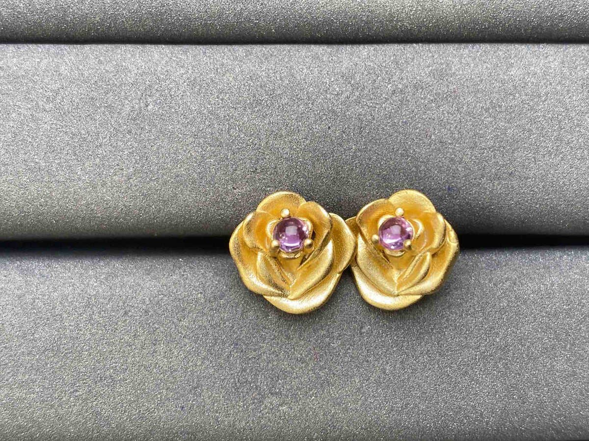 A6248 Purple Sapphire Earrings