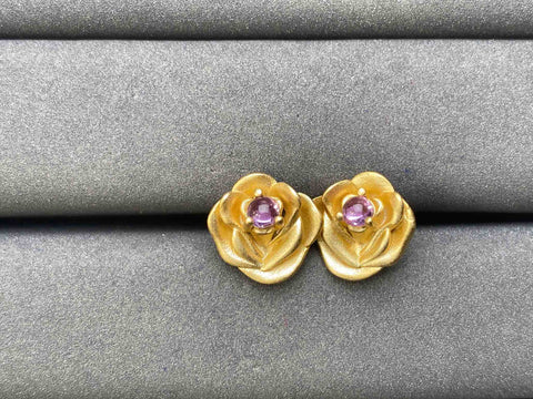 A6248 Purple Sapphire Earrings