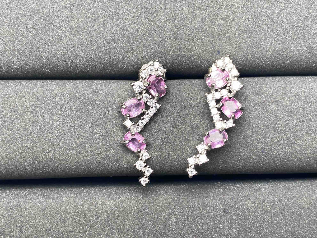 A6287 Pink Sapphire Earrings