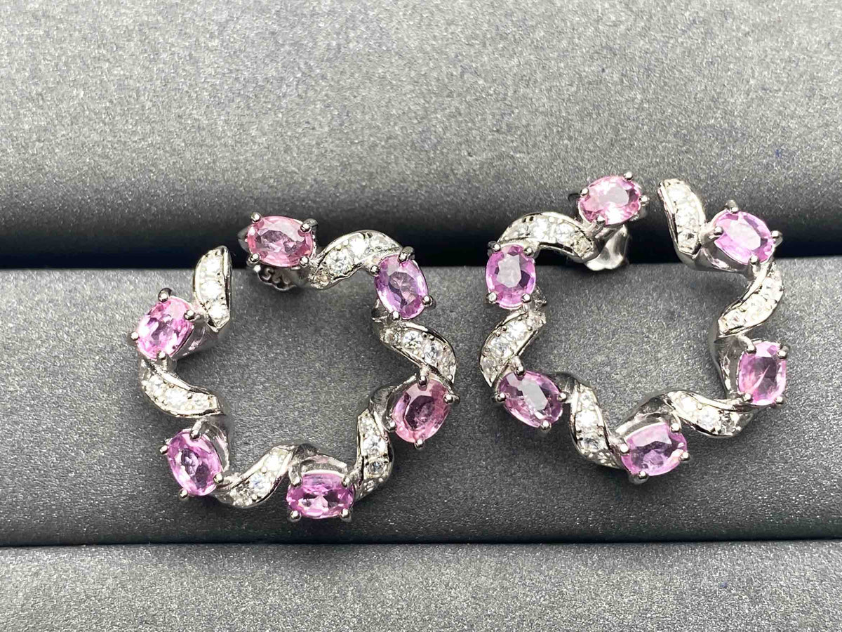 A6289 Pink Sapphire Earrings