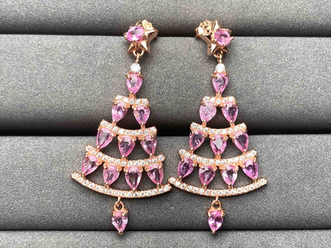 A6528 Pink Sapphire Earrings