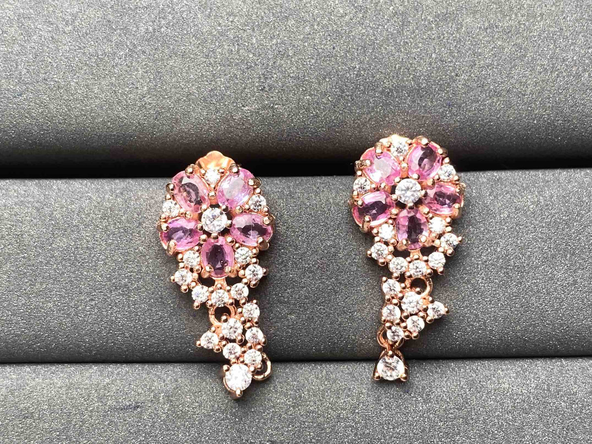 A6532 Pink Sapphire Earrings