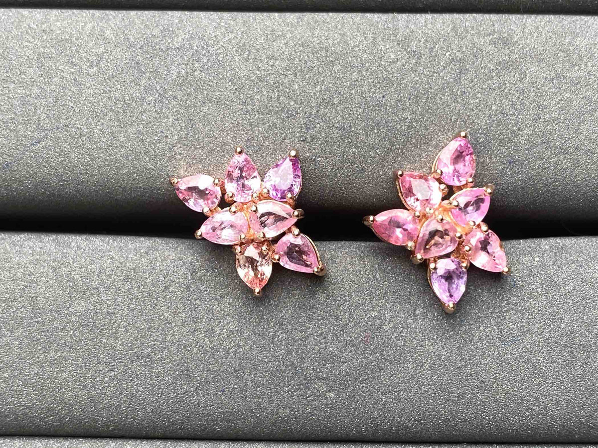 A6534 Pink Sapphire Earrings