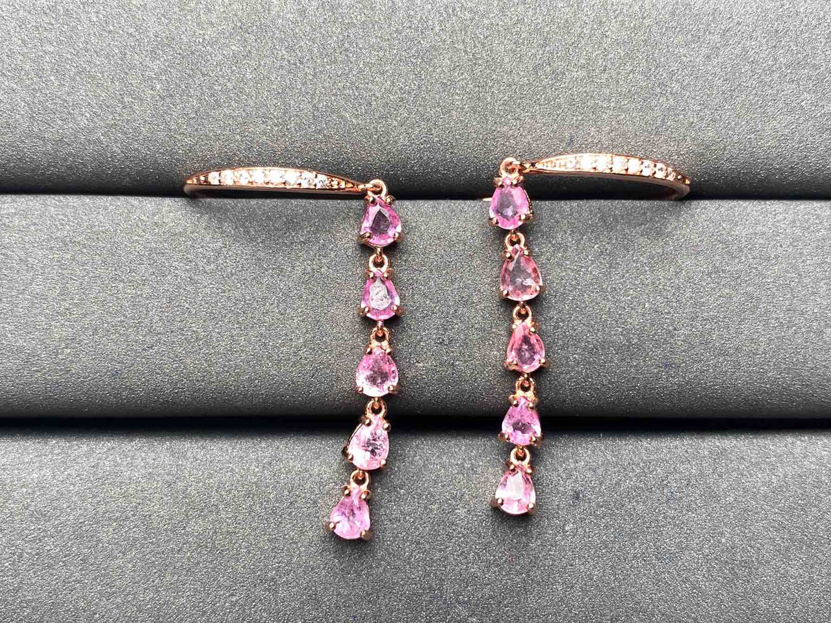 A6538 Pink Sapphire Earrings