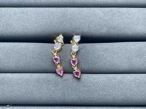 A6803 Pink Sapphire Earrings