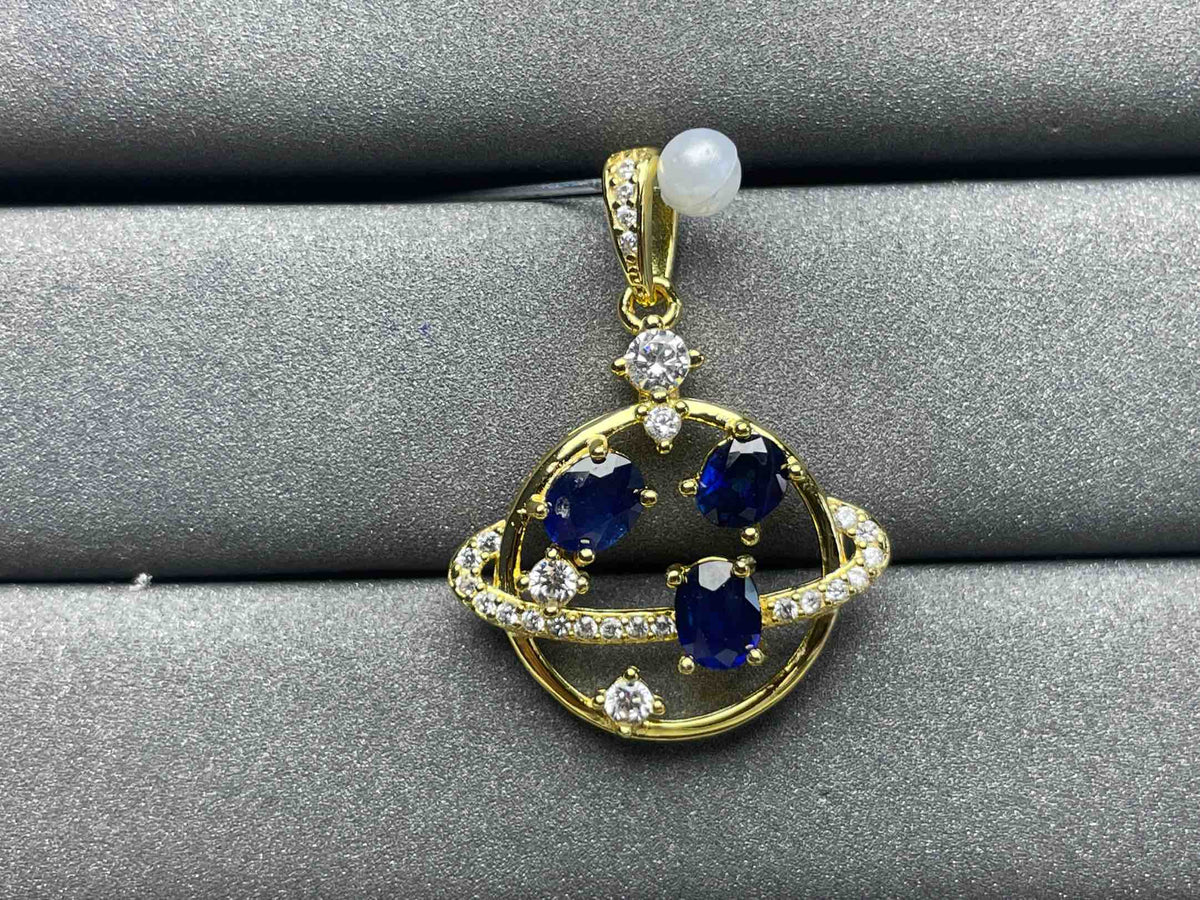 A804 Blue Sapphire Pendant