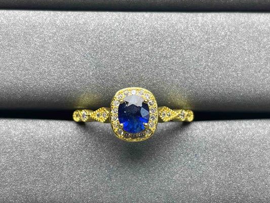 A824 Blue Sapphire Ring