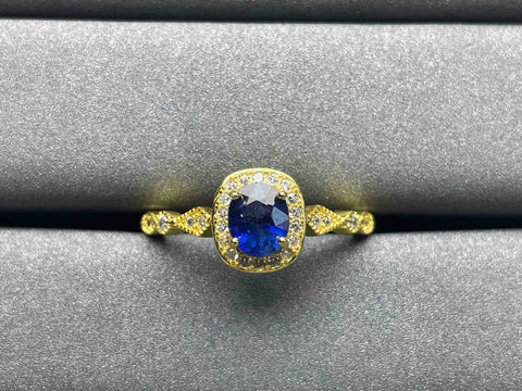 A824 Blue Sapphire Ring