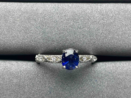 A833 Blue Sapphire Ring