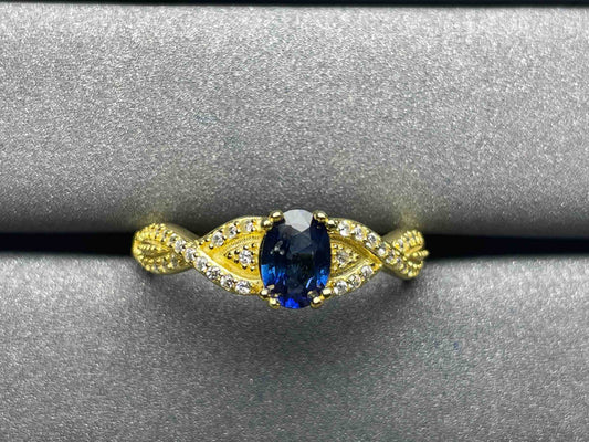 A834 Blue Sapphire Ring