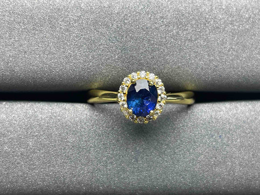 A837 Blue Sapphire Ring