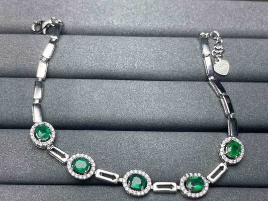 A925 Emerald Bracelet