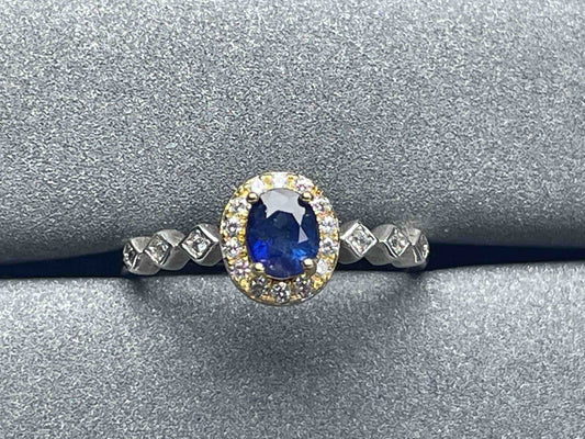 A987 Blue Sapphire Ring