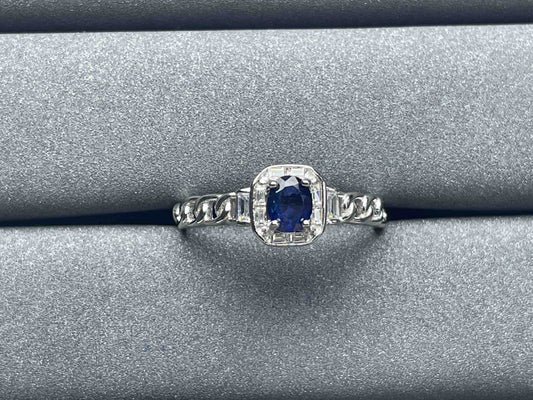 A992 Blue Sapphire Ring