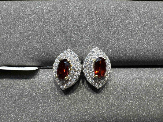 A714 Garnet Earrings