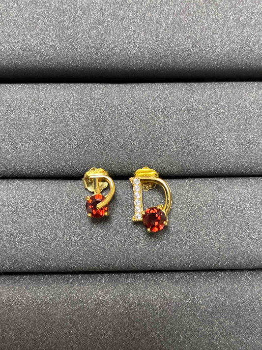 A737 Garnet Earrings